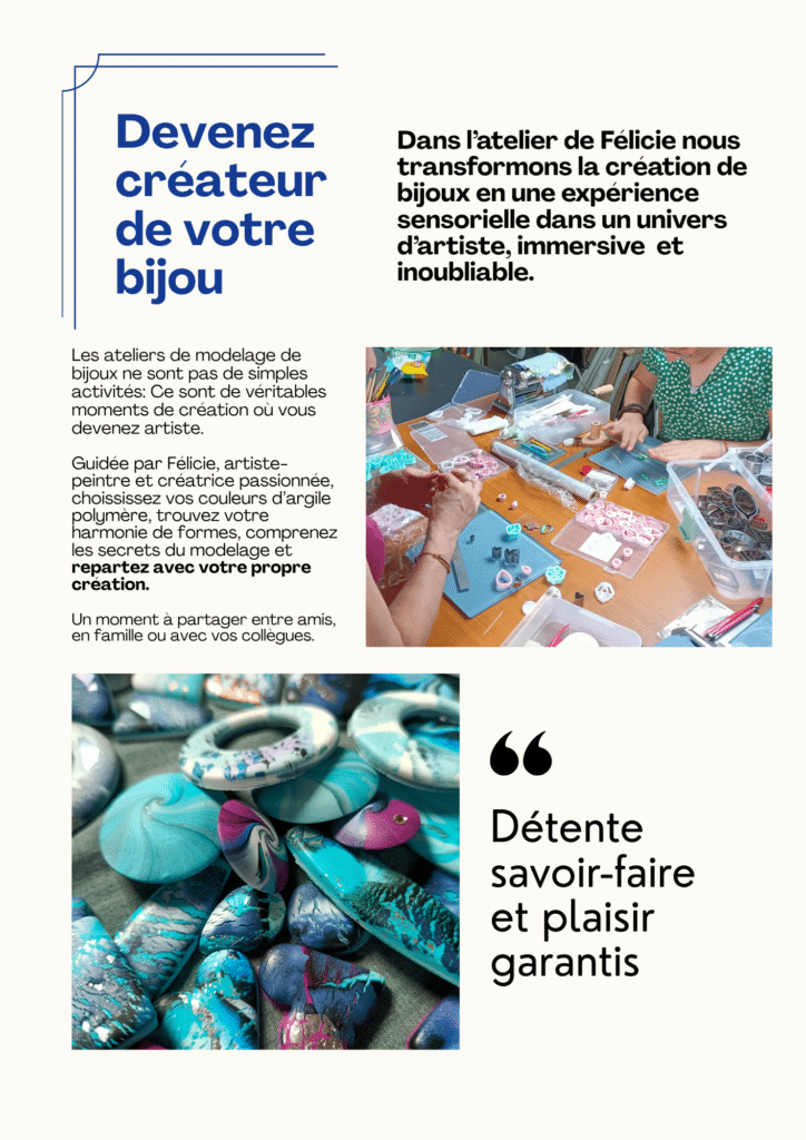 Détail de l'expérience de création de bijou